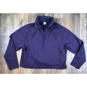 ATHLETA Altitude Fleece Lined 1/2 Zip Sweatshirt Women's Size Medium Plum